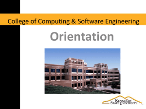 Freshmen - College of Computing and Software Engineering