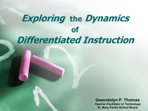 Exploring the Dynamics of Differentiated Instruction