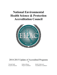 Graduate Programs - EHAC-National Environmental Health Science