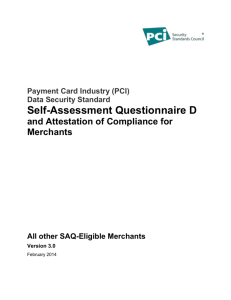 SAQ D for Merchants - PCI Security Standards Council