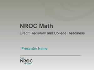 NROC Math - The NROC Project