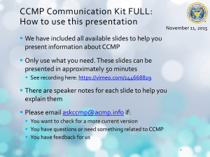 CCMP - The Association of Change Management Professionals