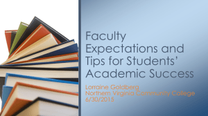 Faculty Expectations and Tips - Northern Virginia Community College