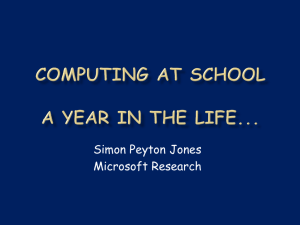 What is CAS doing? - Computing At School