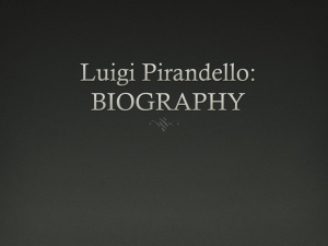 Luigi Pirandello: BIOGRAPHY - ACU Blogs