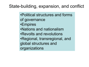 State-building, Expansion, & Conflict Part II
