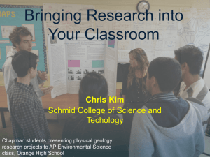 Bringing Research into Your Classroom