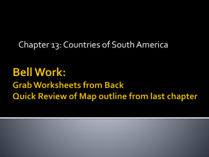 Bell Work: Grab Worksheets from Back Quick Review of Map outline