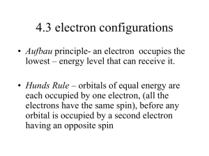 4.3 electron configurations