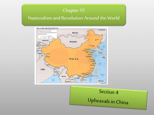 The Chinese Republic in Trouble