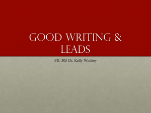 Good Writing & Leads - Iowa State University