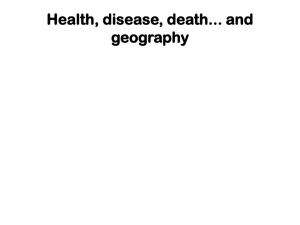 Health, disease, death and geography