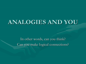 analogies and you