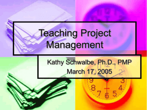 Teaching Project Management - Kathy Schwalbe