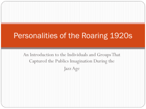 Personalities of the Roaring 1920s - pams
