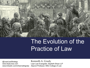 The Evolution of the Practice of Law