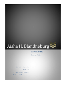 Aisha H. Blandneburg - Medieval Christianity