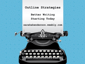 Pre-Writing Outline Strategies