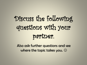 Discuss the following questions with your partner.