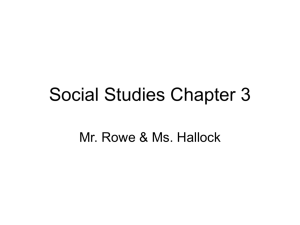 Social Studies Chapter 3