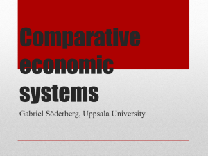 Comparative Economic Systems: Capitalism, Socialism