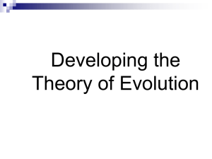 Historical Background to Darwin's Theory of Evolution