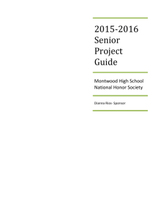 2015-2016 Senior Project Guide - Socorro Independent School District