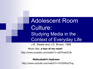 Adolescent Room Culture: Studying Media in the Context of