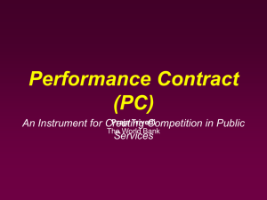 Performance Contracts for Improving Government