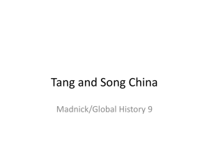 China: Tang and Song Dynasties