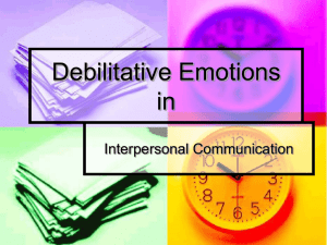 Debilitative Emotions and
