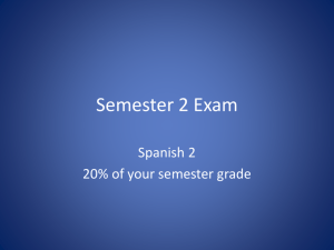 Semester 1 Exam - Sra. Krauklis Spanish