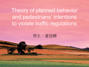 Theory of planned behavior and pedestrians' intentions to violate
