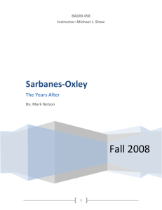 Sarbanes-Oxley - Center for IT and e