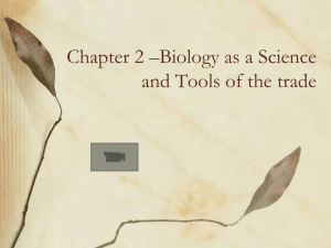 Chapter 4 *Biology as a Science