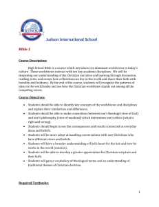 Bible 1 - Judson International School