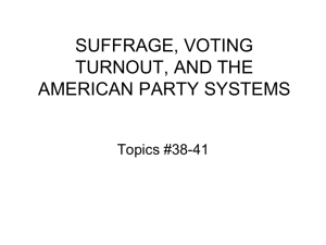 suffrage, voting turnout, and the american party systems