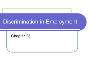 Chapter 23 Discrimination in Employment