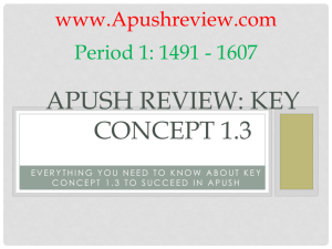 APUSH Review, Key Concept 1.3