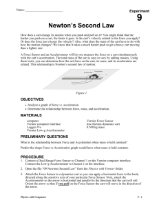 Newton's Second Law Lab
