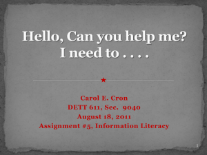 PowerPoint Research Project - Carol Cron's e