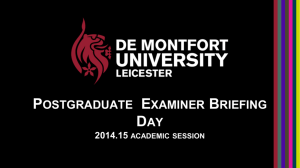 Postgraduate - De Montfort University