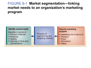 The five key steps in segmenting and targeting markets link market