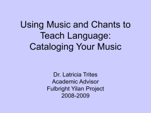 Using Music, Chants, and Poems to Teach Language