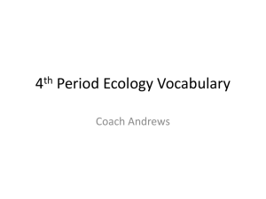 4th Period Ecology Vocabulary