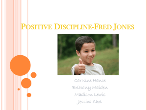 Positive Discipline-Fred Jones