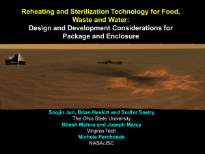 Reheating and Sterilization Technology for Food, Waste and Water