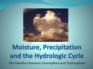 8. Moisture, Precipitation and the Hydrologic Cycle