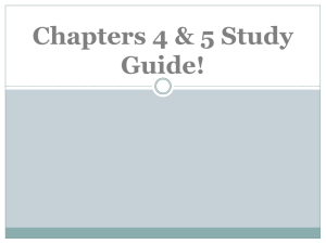 Chapters 4 & 5 Study Guide!