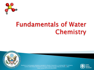 Fundamentals of Water Chemistry - CSP